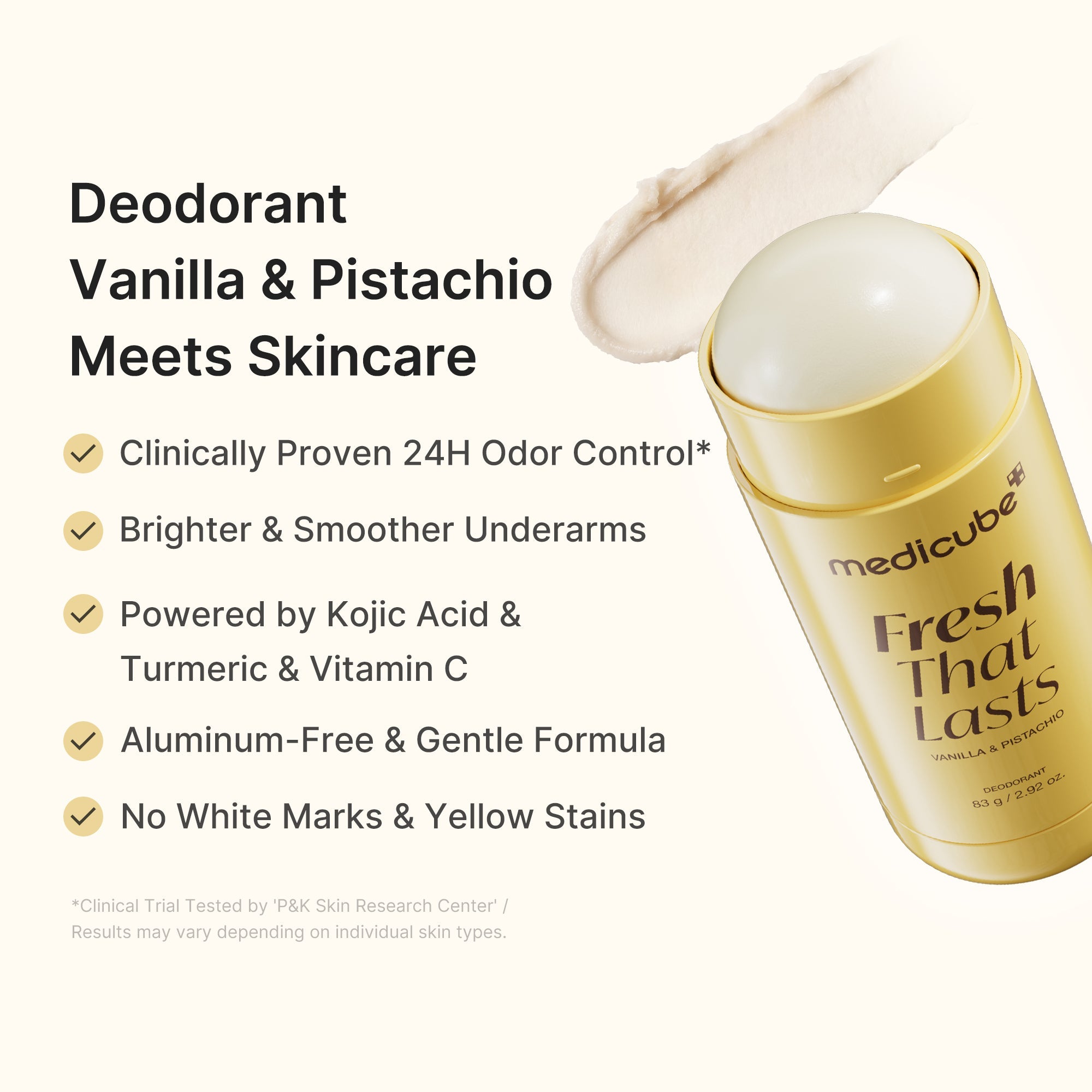 Kojic Acid Brightening Deodorant (Vanilla & Pistachio) H65